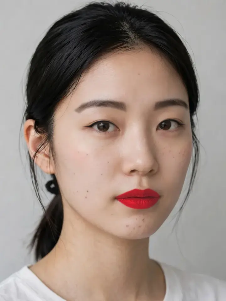 Makeup Studio: the Classic red look on a selfie